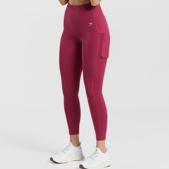 GymShark Pocket Leggings Raspberry Pink Small - Picture 4 of 6